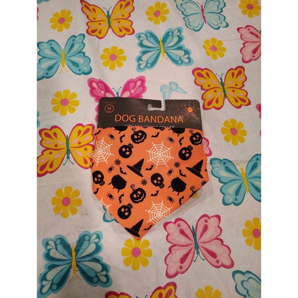 dog's Halloween bandana costume. adjustable collar
